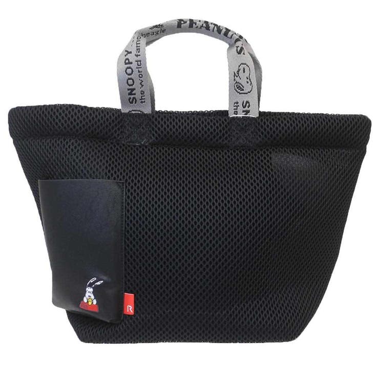 cinemacollection スヌーピー ハンドバッグ IP デリ wafer ウエッファ Peanuts-0K メッシュ生地ミニバッグ BLACK ピーナッツ ルートート 手提げかばん ミニトート キャラクター グッズ 食器・キッチン用品