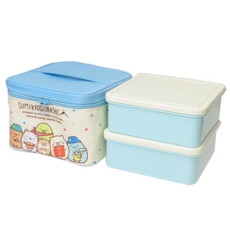 cinemacollection すみっコぐらし お弁当箱 保冷バッグ付行楽ランチセット かわうそとすみっコキャンプ サンエックス スケーター お重 ランチボックス キャラクター グッズ 食器・キッチン用品
