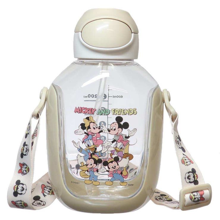 【10％OFFクーポン！3/26(木)1:59まで】cinemacollection ミッキー＆フレンズ 水筒 ワンプッシュストローボトル ディズニー スケーター ストロー飲み キャラクター グッズ 食器・キッチン用品