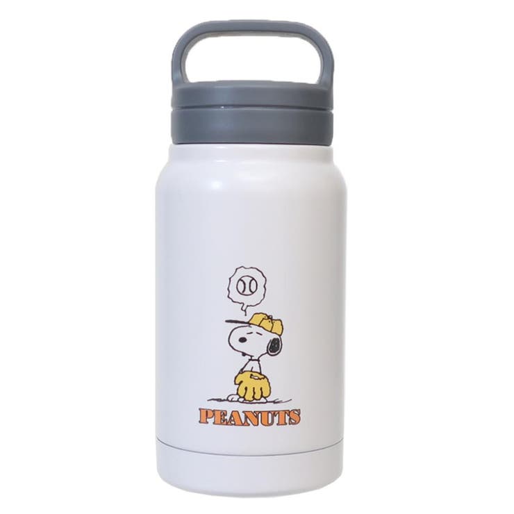 cinemacollection スヌーピー 保温保冷水筒 スクリューハンドル付マグボトル 350ml BASE BALL ピーナッツ スケーター 直飲み ステンレス マイボトル キャラクター グッズ 食器・キッチン用品