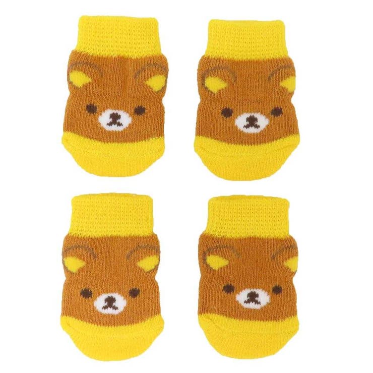 cinemacollection リラックマ 犬用靴下 ペットソックス 4枚セット サンエックス スモールプラネット ペ..