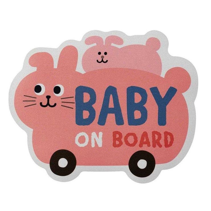 【10％OFFクーポン！3/26(木)1:59まで】cinemacollection カーステッカー リフレクターCARマグネット うさぎ デコレ 専用ステッカー セーフティサイン プレゼント かわいい グッズ ファッション雑貨