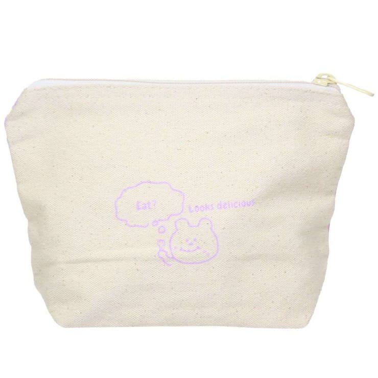 cinemacollection コスメポーチ POUCH マチ有り キャンバスポーチ たべる？ オ ...