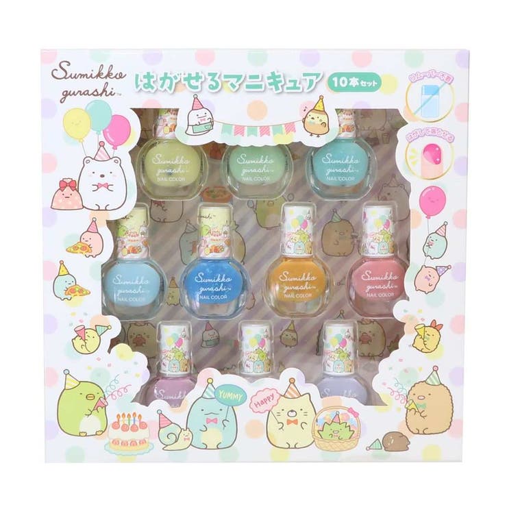 cinemacollection すみっコぐらし ピールオフネイルアート はがせるマニキュア10本セ ...