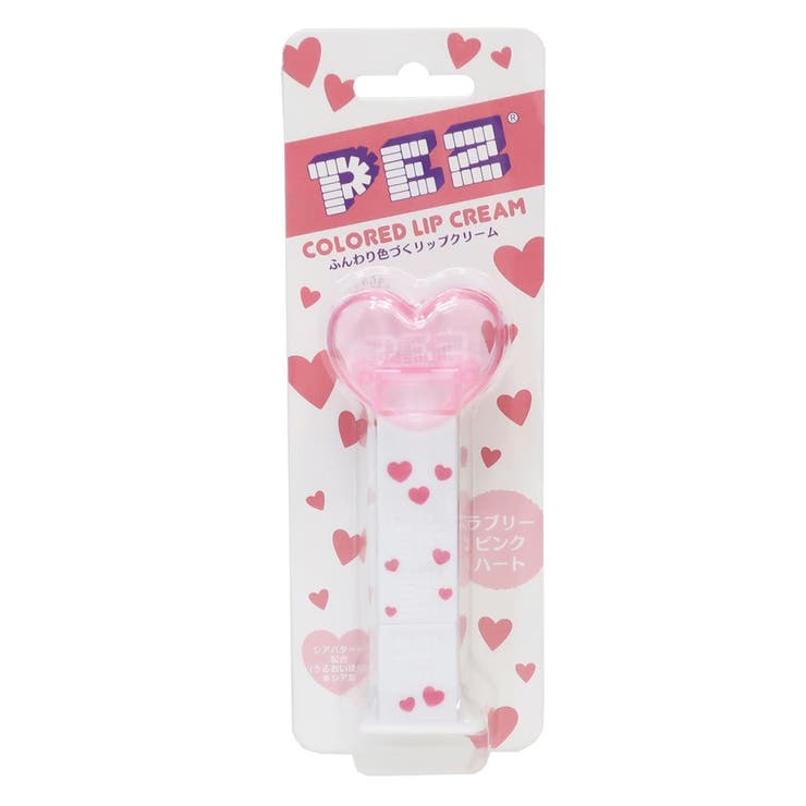 【10％OFFクーポン！11/27(木)1:59まで】cinemacollection PEZ コスメ雑貨 カラーリップクリーム ラブリーピンクハート レイス リップスティック キャラクター グッズ メイクアップ