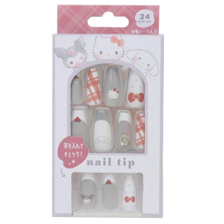 Nail - cinemacollection サンリオキャラクターズ コスメ雑貨 サンリオネイルチップ RED サンリオ カミオジャパン ネイルアート 付け爪 おしゃれ キャラクター グッズ ネイル・マニキュア