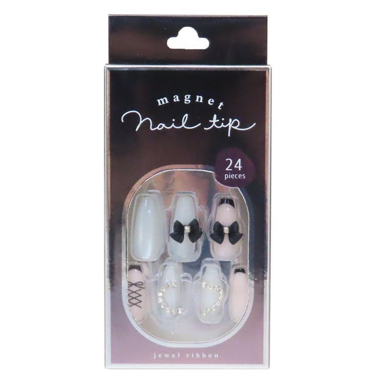 cinemacollection コスメ雑貨 マグネットネイルチップ バレリーナ ジュエルリボン クーリア ネイルアート 付け爪 おしゃれ グッズ ネイル・マニキュア