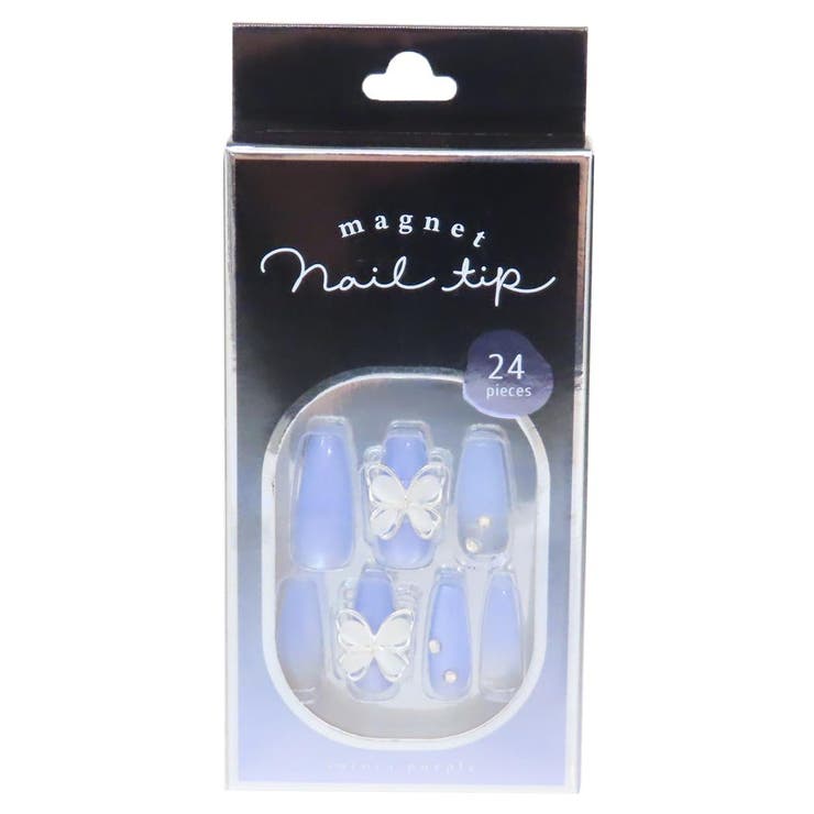 【10％OFFクーポン！1/29(木)1:59まで】cinemacollection コスメ雑貨 マグネットネイルチップ バレリーナ オーロラパープル クーリア ネイルアート 付け爪 おしゃれ グッズ ネイル・マニキュア