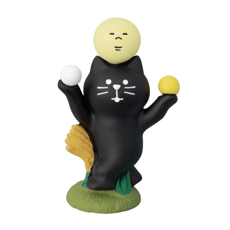 【10％OFFクーポン！3/26(木)1:59まで】cinemacollection concombre マスコット 満月おどり猫 デコレ インテリア 蓄光 グッズ 寝具・インテリア雑貨