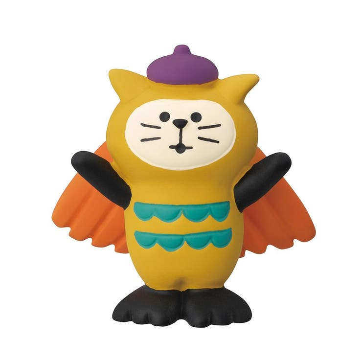 【10％OFFクーポン！12/11(木)1:59まで】cinemacollection HAPPY OBAKE NIGHT マスコット ミミズクにゃんこ concombre デコレ インテリア ハロウィン かわいい グッズ 寝具・インテリア雑貨