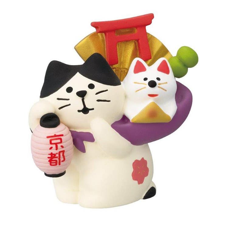 【10％OFFクーポン！2/23(月)1:59まで】cinemacollection マスコット 京都へおこしやす招き猫 デコレ インテリア かわいい グッズ 寝具・インテリア雑貨