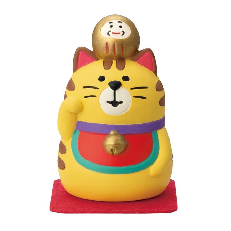 【10％OFFクーポン！12/11(木)1:59まで】cinemacollection FUKU 福 MONO concombre マスコット のせのせ招き猫 とら デコレ インテリア かわいい グッズ 寝具・インテリア雑貨