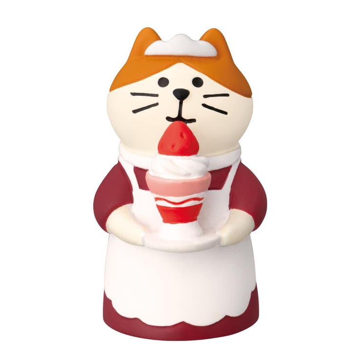 cinemacollection コンコンスイーツパーラー マスコット ウエイトレス猫 いちごパフェ デコレ プレゼント インテリア かわいい グッズ 寝具・インテリア雑貨