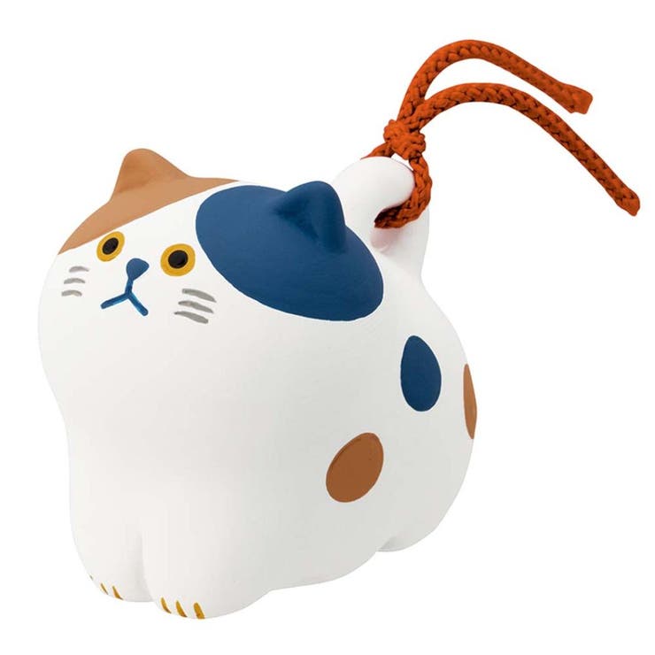 cinemacollection インテリア雑貨 にゃん福土鈴 ミケ ねこ デコレ 置物 かわいい グッズ 寝具・インテリア雑貨