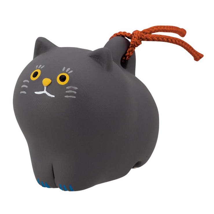cinemacollection インテリア雑貨 にゃん福土鈴 クロ ねこ デコレ 置物 かわいい グッズ 寝具・インテリア雑貨
