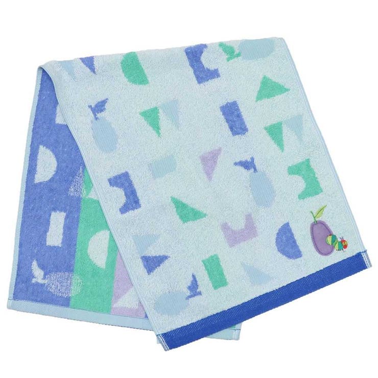 【10％OFFクーポン！1/29(木)1:59まで】cinemacollection はらぺこあおむし フェイスタオル オーガニック コットン ロング つみき フルーツ ブルー エリックカール 林タオル プレゼント 絵本キャラクター グッズ シネマコレク