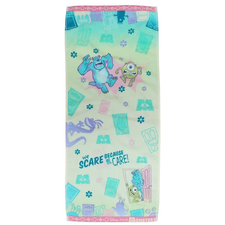 cinemacollection ディズニー フェイスタオル 抗菌防臭 ロングタオル パニックデイズ モンスターズインク 丸眞 プレゼント キャラクター グッズ シネマコレクション バス・トイレ・掃除洗濯