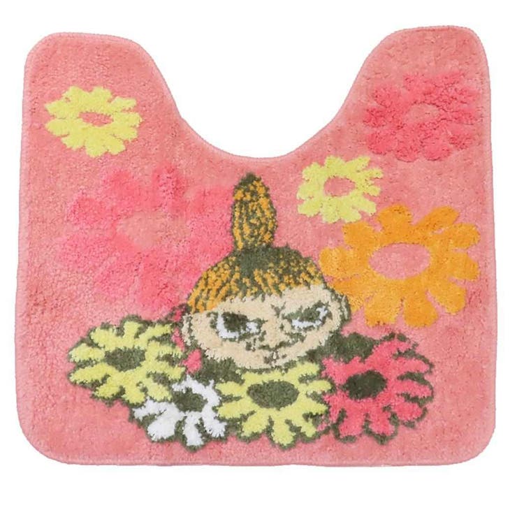 【10％OFFクーポン！本日実施中】cinemacollection ムーミン トイレ用品 トイレマット オレンジフラワーズ 北欧 丸眞 インテリア雑貨 おしゃれ キャラクター グッズ バス・トイレ・掃除洗濯