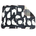 cinemacollection ひざ掛け毛布 リバーシブルブランケット キッサキャット ダークグレイ フレンズヒル ウォーマー雑貨 ひざかけ 寒さ対策 防寒対策 あったかグッズ グッズ 寝具・インテリア雑貨