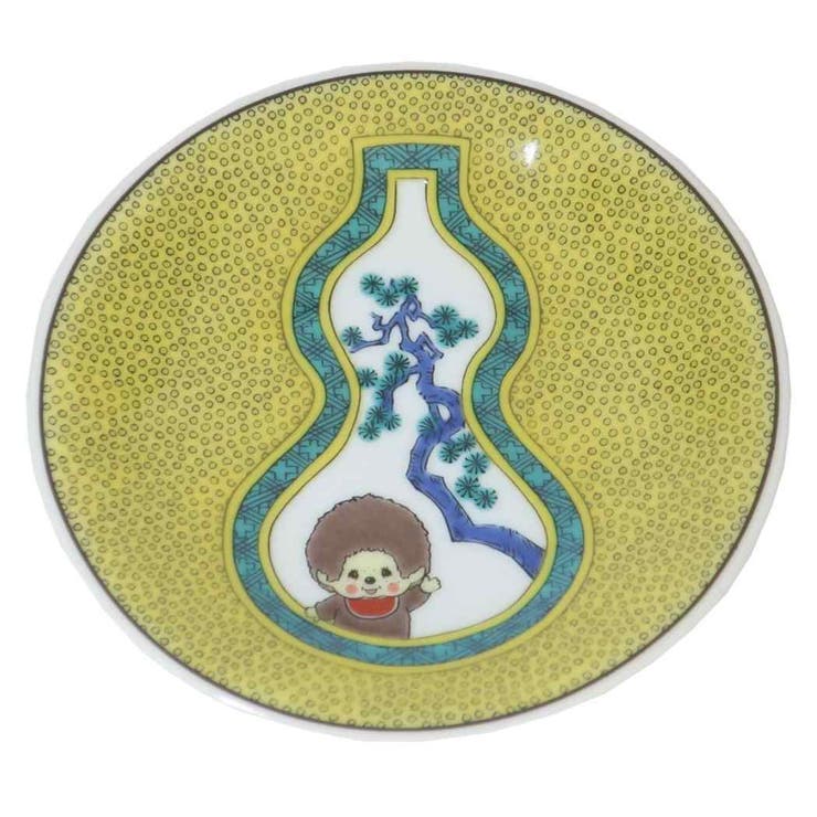 【10％OFFクーポン！本日実施中】cinemacollection モンチッチ ミニプレート 九谷焼 小皿 古九谷青手瓢箪 金正陶器 和食器 ギフト雑貨 大人向け キャラクター グッズ 食器・キッチン用品