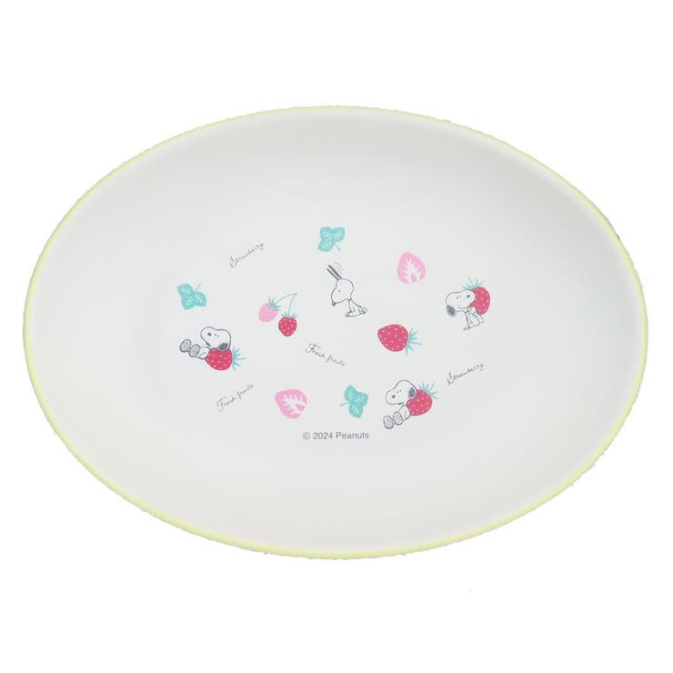 【10％OFFクーポン！3/26(木)1:59まで】cinemacollection スヌーピー 中皿 オーバルプレート ストロベリー ピーナッツ マリモクラフト プラスチック 食器 キャラクター グッズ 食器・キッチン用品