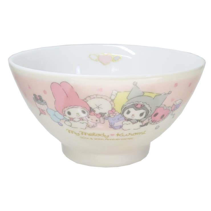 cinemacollection マイメロディ＆クロミ お茶碗 ライスボウル マイメロディ50th＆クロミ20th ピンク サンリオ 金正陶器 食器 かわいい キャラクター グッズ 食器・キッチン用品