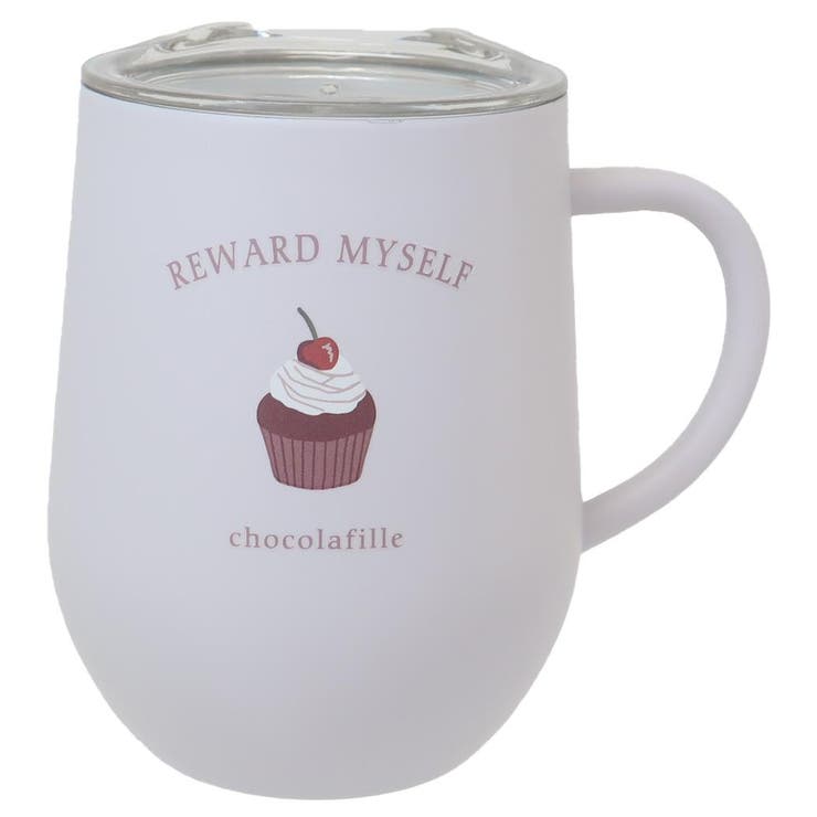 【10％OFFクーポン！11/27(木)1:59まで】cinemacollection ショコラフィーユ マグカップ 蓋付きステンレスマグ320ml チョコカップケーキ クーリア プレゼント かわいい グッズ 食器・キッチン用品
