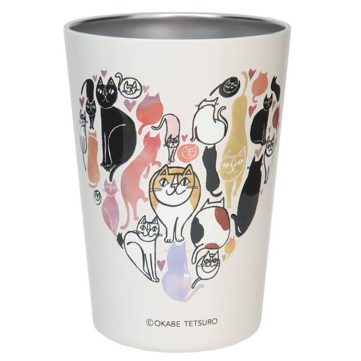 cinemacollection おかべてつろう 保温保冷コップ 2WAY真空二重タンブラー 450 ...