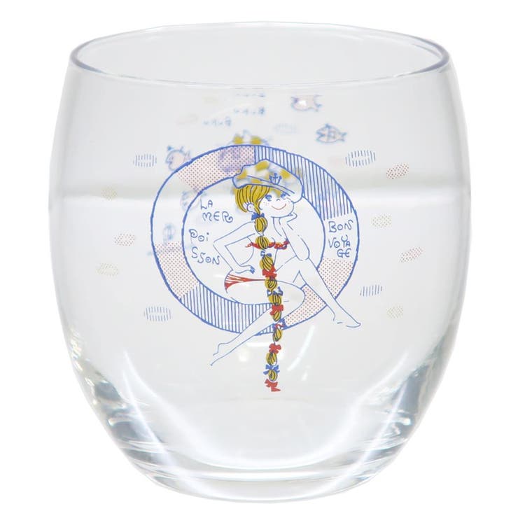 cinemacollection 水森亜土 ガラスコップ ラウンドグラス うきわ ワタナベ プレゼント キャラクター グッズ 食器・キッチン用品
