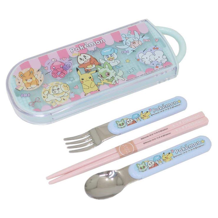 【10％OFFクーポン！2/10(火)1:59まで】cinemacollection ポケットモンスター カトラリーセット 抗菌食洗対応スライドトリオセット Popping Up ポケモン スケーター お箸＆スプーン＆フォーク キャラクター グッズ 食器
