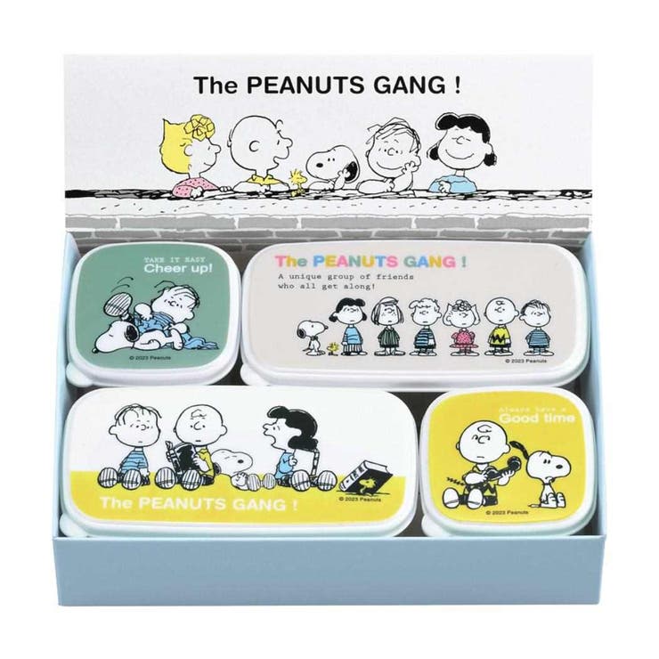 【10％OFFクーポン！本日実施中】cinemacollection スヌーピー 保存容器 シール容器4pcセット A ピーナッツ タマハシ 4個セット プレゼント キャラクター グッズ 食器・キッチン用品