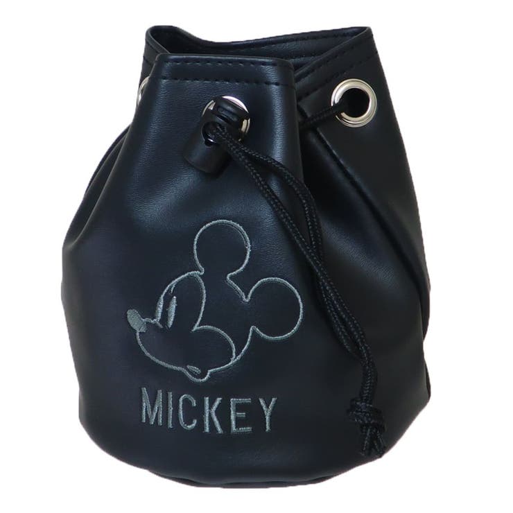 cinemacollection ミッキーマウス 巾着袋 巾着ポーチ きんちゃくポーチ シンプルポーズ ディズニー 丸眞 ゴルフ ボールポーチ キャラクター グッズ スポーツ