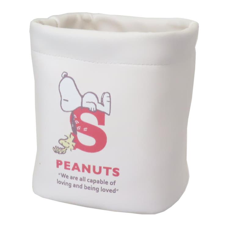 【10％OFFクーポン！本日実施中】cinemacollection スヌーピー 卓上収納 合皮バスケット アイボリー ピーナッツ ティーズファクトリー 収納用品 キャラクター グッズ 収納・家具