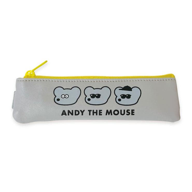 【10％OFFクーポン！1/29(木)1:59まで】cinemacollection ねずみのANDY ペンポーチ ブックバンドペンケース グレー アンディ アイアップ 筆箱 文房具 かわいい キャラクター グッズ 文房具