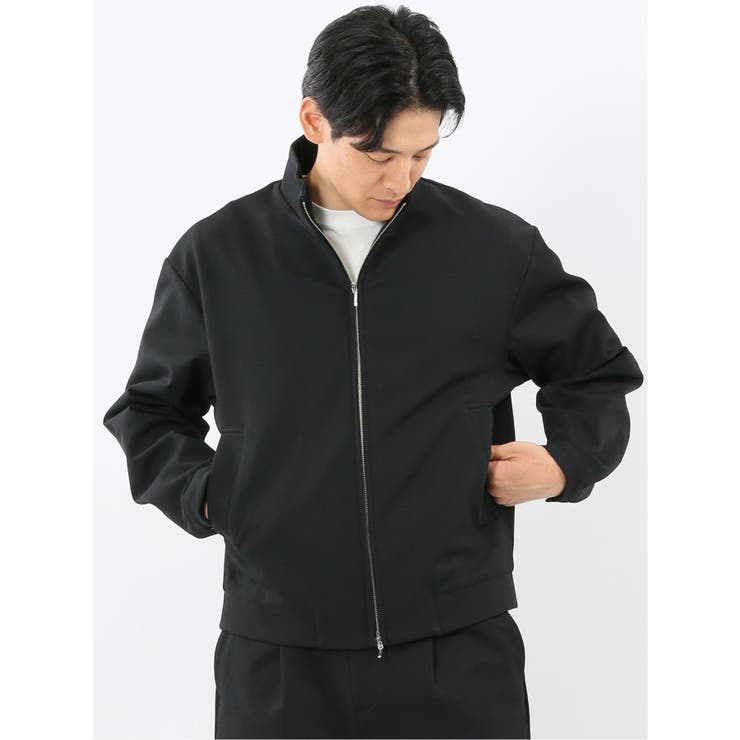 【10％OFFクーポン！2/10(火)1:59まで】TAKA-Q MEN カットツイル スタンドZIPアウター(セットアップ可能) アウター(コート・ジャケットなど)