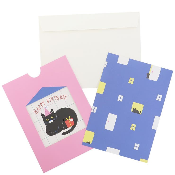 cinemacollection バースデーカード スライド グリーティングカード Cat House GreenFlash 封筒付き お誕生日おめでとう グッ...