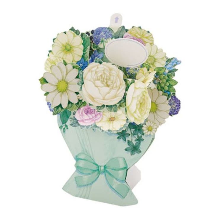 cinemacollection グリーティングカード フローラル FA18-1 ポップアップカード 多目的 グリーン系ブーケ 花束 サンリオ バースデーカード...