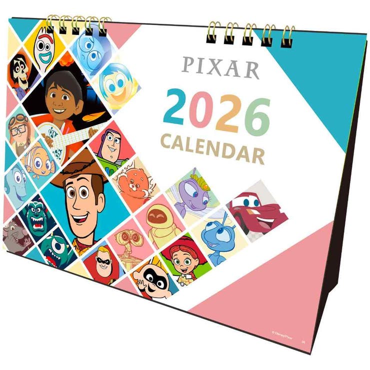 cinemacollection PIXAR 2026Calendar 2026年卓上カレンダー ディズニー ピクサー インロック 書き込み キャラクター 令和...