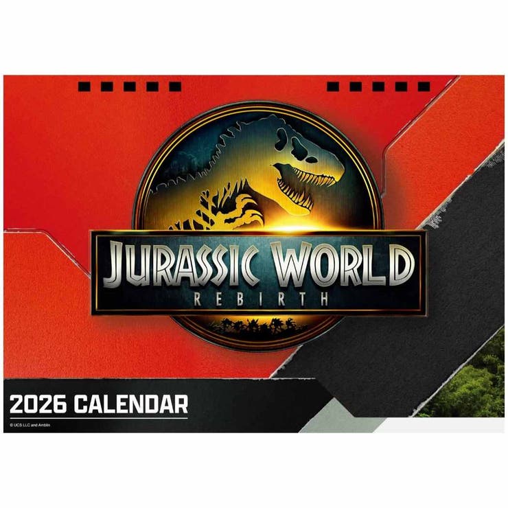 cinemacollection ジュラシックワールド 復活の大地 2026 Calendar 2026年卓上カレンダー スケジュール 恐竜 インロック 書き込...