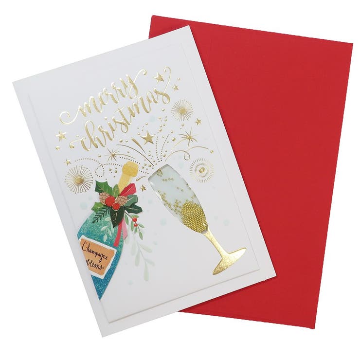 cinemacollection CHRISTMAS グリーティングカード クリスマスカード ブリオン シャンパン アクティブコーポレーション ギフト雑貨 封筒...