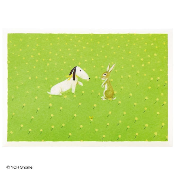 cinemacollection グリーティングカード 二つ折りカード 葉 祥明 ジェイクとウサギ サンリオ 多目的 メッセージカード グッズ 文房具