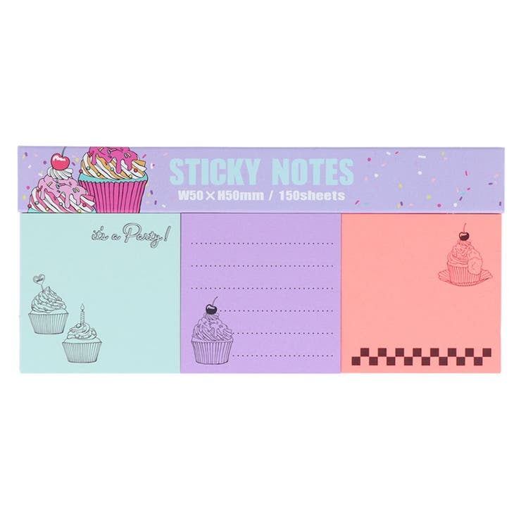 【10％OFFクーポン！1/16(金)1:59まで】cinemacollection 付箋 付箋メモパッド パーティタイム ケーキ サンスター文具 新学期準備文具 事務用品 グッズ 文房具