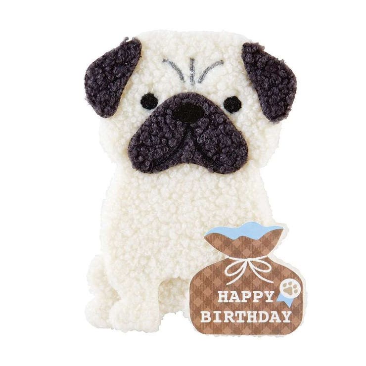 cinemacollection グリーティングカード バースデーBD147-3 素材付き二つ折りカード ふかふかバグ サンリオ メッセージカード 誕生日祝い ...