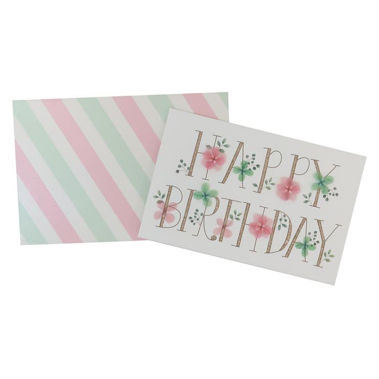 cinemacollection グリーティングカード フラワーバースデーカード バースデー1 APJ 誕生日 メッセージカード 封筒付き グッズ 文房具