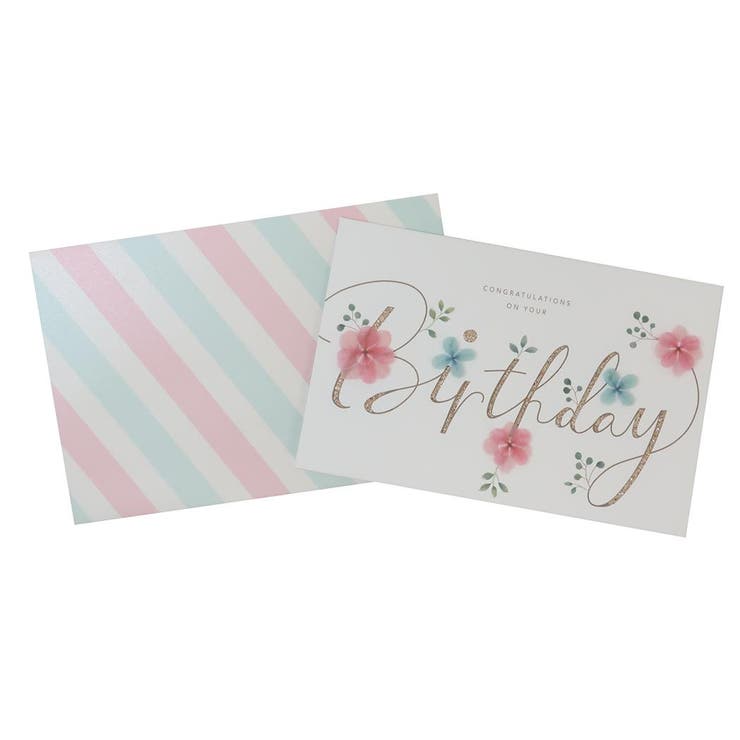 cinemacollection グリーティングカード フラワーバースデーカード バースデー2 APJ 誕生日 メッセージカード 封筒付き グッズ 文房具