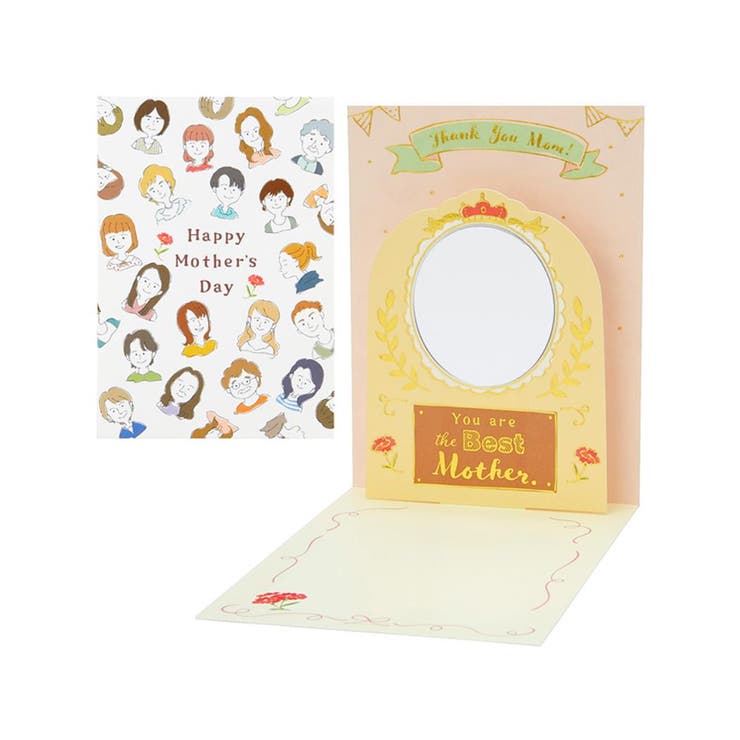 【10％OFFクーポン！11/27(木)1:59まで】cinemacollection グリーティングカード ハハノヒ JMD 1-4 二つ折りポップアップカード 立体 母の日 お母さんの顔たくさん サンリオ 二つ折りポップアップカード メッセージカード