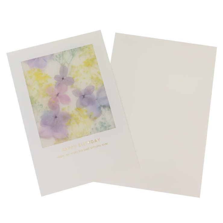 cinemacollection グリーティングカード フローラルパレットカード バースデー ホワイト APJ メッセージカード 定形内郵便 誕生日 グッズ 文房具