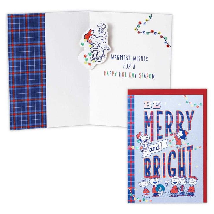 cinemacollection スヌーピー クリスマスカード 立体カード SNMerry&Bright ピーナッツ 日本ホールマーク Xmas メッセージカー...