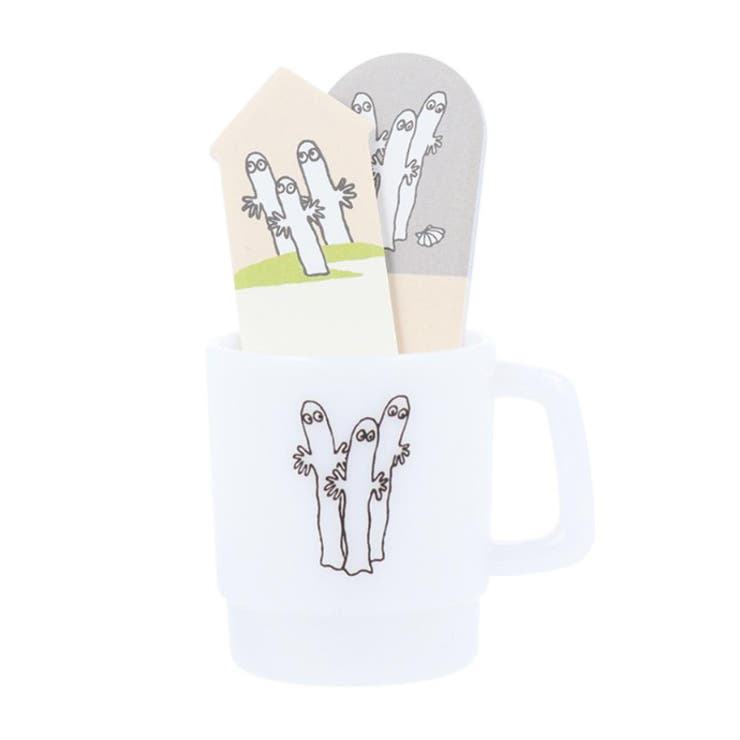 【10％OFFクーポン！11/27(木)1:59まで】cinemacollection ムーミン 付せん マグカップ付箋 ニョロニョロ 北欧 サンスター文具 プレゼント キャラクター グッズ 文房具