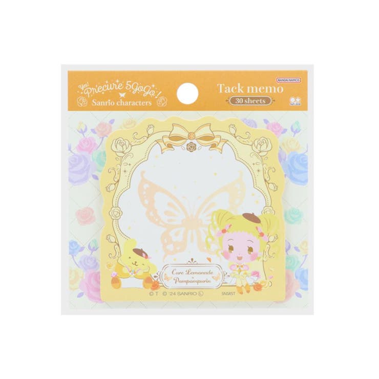 【10％OFFクーポン！11/27(木)1:59まで】cinemacollection Yes！プリキュア5GoGo！xサンリオキャラクターズ 付箋 ダイカット付箋 キュアレモネード サンスター文具 新学期準備文具 キャラクター グッズ 文房具